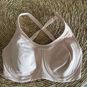 Athleta T-bird Sports Bra 34DD Convertible High Impact Underwire Pink NOWT